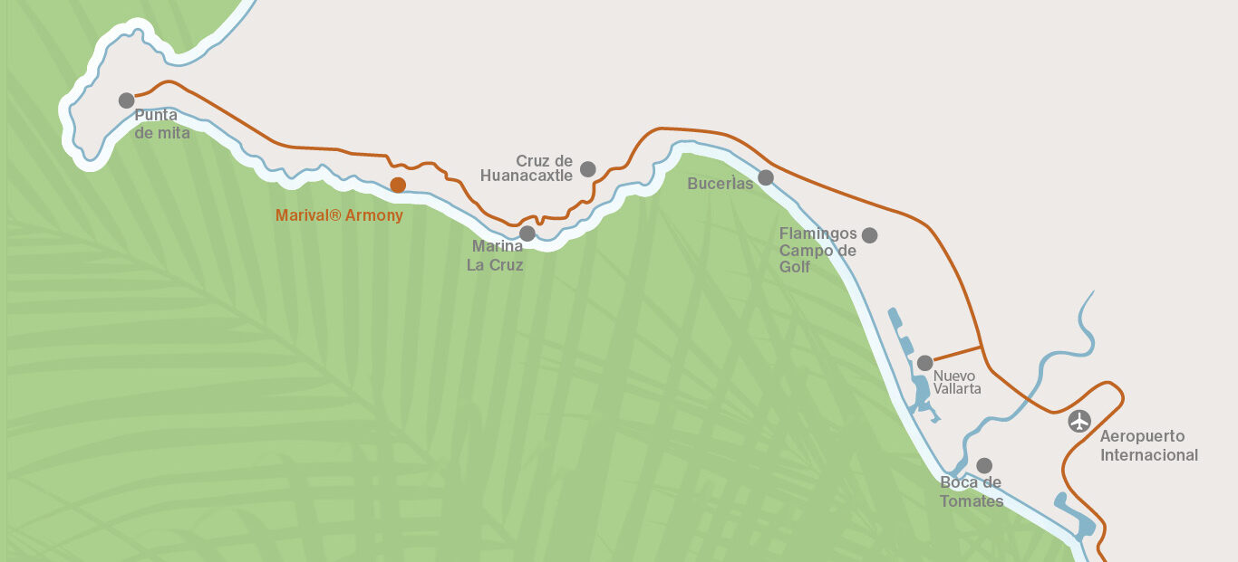 Map of Punta De Mita, Mexico